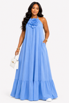 The Rosette Breeze Maxi Dress(Blue)