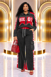 CHIC 07 DENIM CARGO PANT SET(Black)