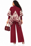 PREORDER 12- WINE 3-PIECE KNIT PANT SET
