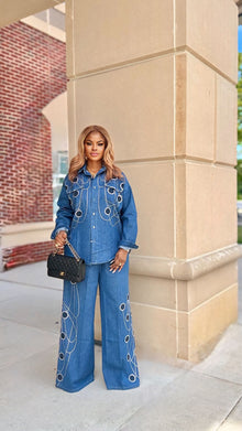  Midnight Galaxy Luxury Denim pants Set