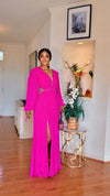 Fuchsia Bloom Chiffon Dress