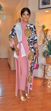 2pcs high low top/palazzo pant set (PINK)