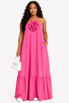 The Rosette Breeze Maxi Dress(Pink)