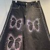 Glam Flutter Butterfly Cutout Denim(Bottom)