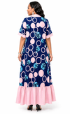 Iconic Flow Maxi Dress – Royal Blush Circle