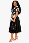 Modern Art Elegance Midi Dress