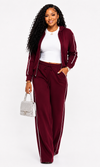 Weekend Luxe 3-Piece Lounge Set(burgundy)