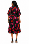 Elegant Belle Belted Flare Midi Dress(Multi)