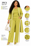 PREORDER 19 LEMON 3-PIECE  KNIT PANT SET