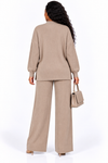 PREORDER 06– KHAKI 2- PIECE KNIT PANT SET