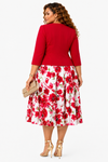 Ruby Garden Jacket Dress Set(Red/white)