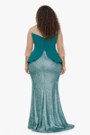 Empress Glow Peplum Mermaid Dress(Green)