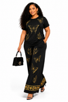 Golden Butterfly Luxe Pant Set(Black)