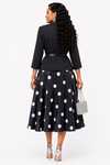 Royal Elegance Jacket & Midi Dress Set(Black)