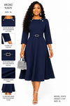 Grace Midi Dress(Navy)