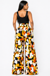 Bold geometric print palazzo pant