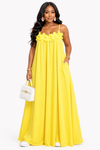 The Blossom Charm Maxi Dress(Yellow)