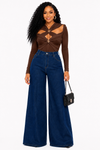 Chic Desire Cutout Bodysuit(Brown)