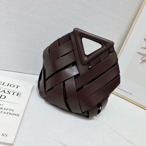 Woven Geometric Handle Bag