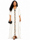 Savannah Chic Leopard Kaftan(White)