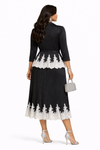Regal Lace Trim MIYAKI DRESS(Black)