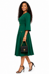 Sophisticated Grace Midi Dress(Green)