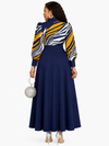Regal Charm Maxi Dress(Navy blue)