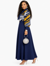 Regal Charm Maxi Dress(Navy blue)