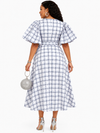 Timeless Charm Wrap Midi Dress(white)