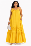 The Garden Bloom Maxi Dress(Yellow)
