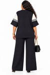 PREORDER 22 BLACK 2- PIECE  KNIT PANT SET