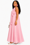 The Floral Grace Maxi Dress(Pink)
