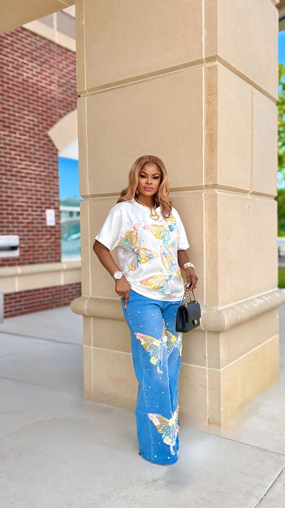 Butterfly Dreams Denim pants Set