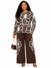 PREORDER 31- BROWN 2- PIECE  KNIT PANT SET