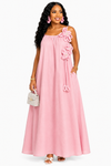 The Floral Grace Maxi Dress(Pink)