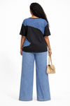 Royal Luxe Wide-Leg Denim Set