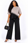 PREORDER 03 – BLACK 2- PIECE KNIT PANT SET
