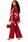 PREORDER 09- WINE 3-PIECE KNIT PANT SET
