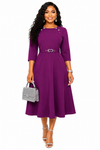 Grace Midi Dress(purple)