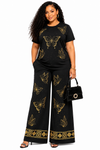 Golden Butterfly Luxe Pant Set(Black)