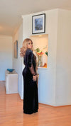 Majesty Rhinestone Velvet Gown(BLACK)