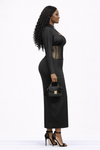 Midnight Illusion Sculpt Luxe Bodycon Dress