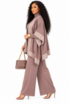 PREORDER 09- BROWN 3-PIECE KNIT PANT SET
