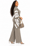 PREORDER 23 -CAMEL  3-PIECE  KNIT PANT SET