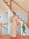 Champagne Royal Ruffle Couture Gown