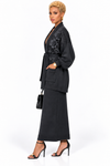 PREORDER 01 – BLACK KNIT SKIRT SET