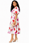 Floral Romance Tiered Midi Dress