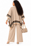 PREORDER 08 – BEIGE 3-PIECE KNIT PANT SET