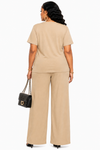 Royal Crystal Signature Pant Set(khaki)