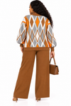 PREORDER 20- BROWN 2- PIECE  KNIT PANT SET